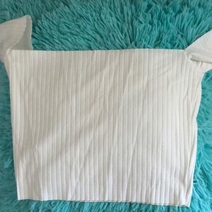 White ribbed crop top